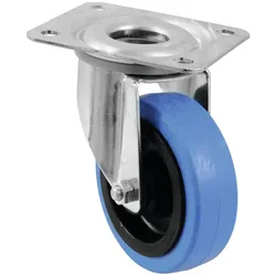 ROADINGER Lenkrolle 100mm BLUE WHEEL hellblau