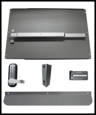 LockeyUSA Standard Panic Shield Kit Security - PB1142SS - Black