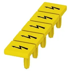 Siemens 8WH9064-5CA06 Bezeichnungsschild, mit Blitzpfeil, vertikal, Klemmenbreite: 8,2 mm, gelb 8WH90645CA06