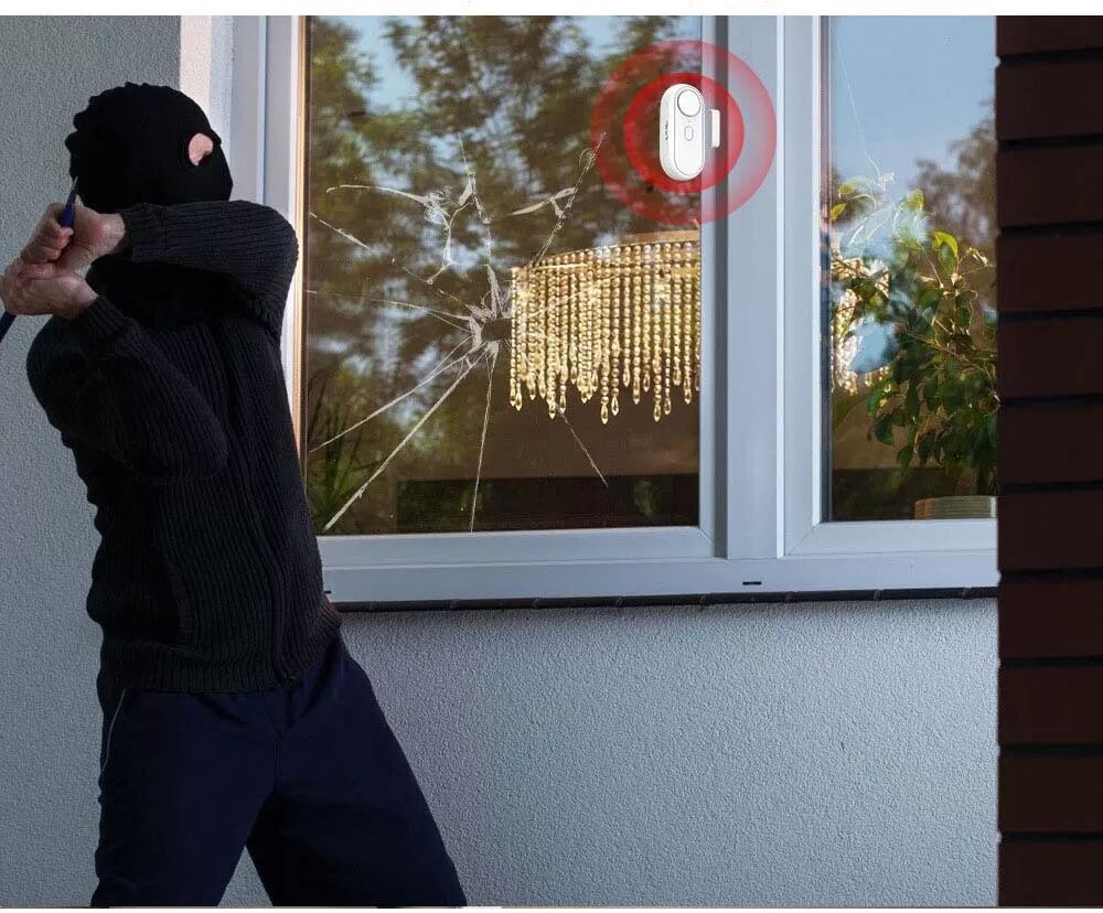 INF Alarme de vibration et de capteur de porte avec télécommande - Piles incluses