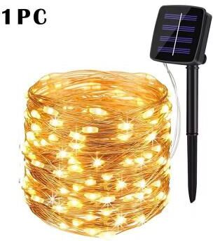Inspired Living SolarGlow Pro Outdoor LED String Lights Waterproof Garden Fairy Lights For Patio, Party & Christmas warm 52m 500led