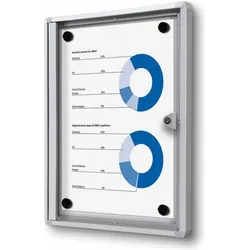 Showdown Displays Showdown Displays Schaukasten Economy XS B1 silber 1x DIN A4, Barcode Scanner Zubehör