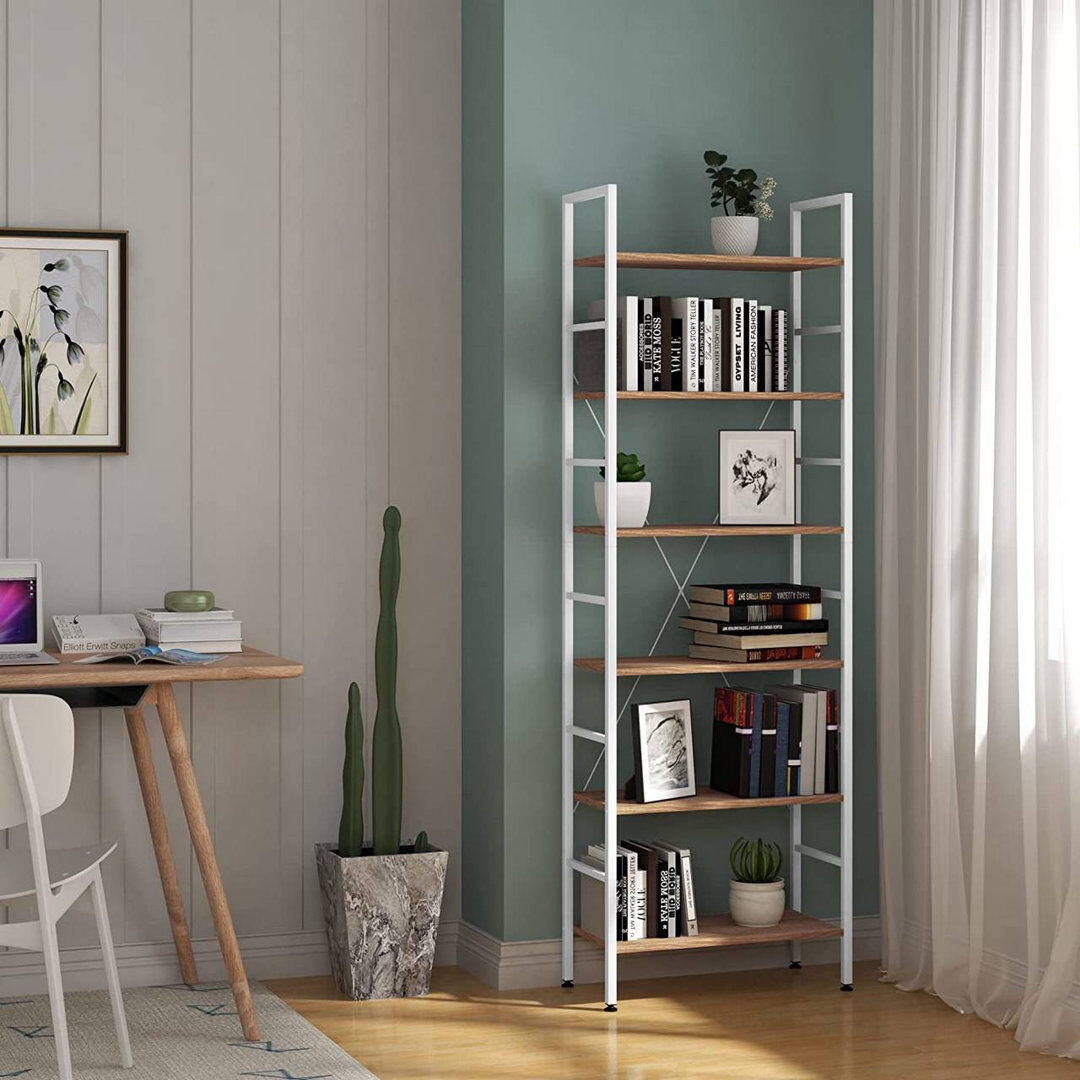 Ebern Designs Delorian 60 cm W Shelving Unit Light Oak/White