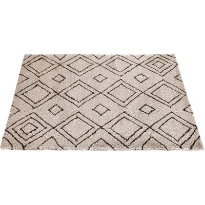 Hochflor-Teppich GUTMANN FACTORY "Puffy 65399", beige, B:160cm H:250mm L:230cm, Baumwolle, Kunstfaser, Teppiche