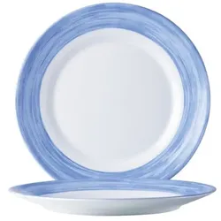 Arcoroc Speiseteller Brush Teller flach 23,5cm 6 Stück blau, 23.4x2.5x23.4 cm