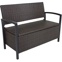 Garden Pleasure Parkbank Ferrara mit Staufach, Coffee