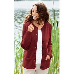 Alpaka-Strickjacke in Melange rost in Größe 36/38 von DW-Shop, Rost, 36/38