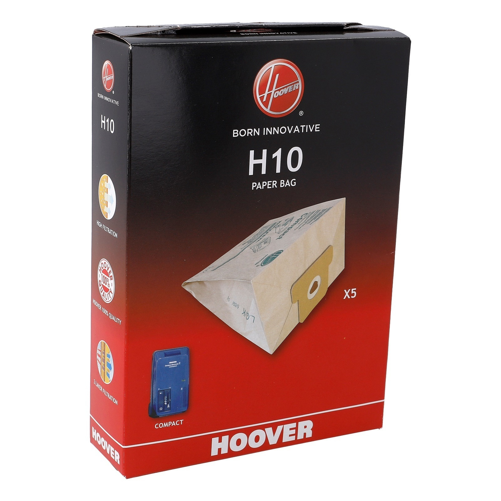 Hoover H10 09178427 Filterzakken voor stofzuigers, 5 stuks