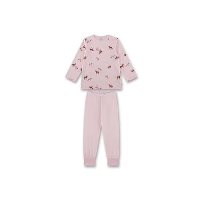 Schlafanzug SANETTA "Pyjama", Mädchen, Gr. 140, pink (rosa), Obermaterial: 100% Baumwolle CO., Homewear-Sets Schlafanzug
