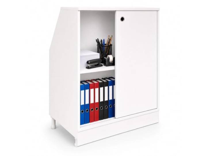AIAZ Kleiderschrank Dachschräge 91x80x47 cm Weiß Schiebetürenschrank für Kniestock und Dachboden - Schranktür ohne Öffnungsradius - 18mm Holzwerkstoff