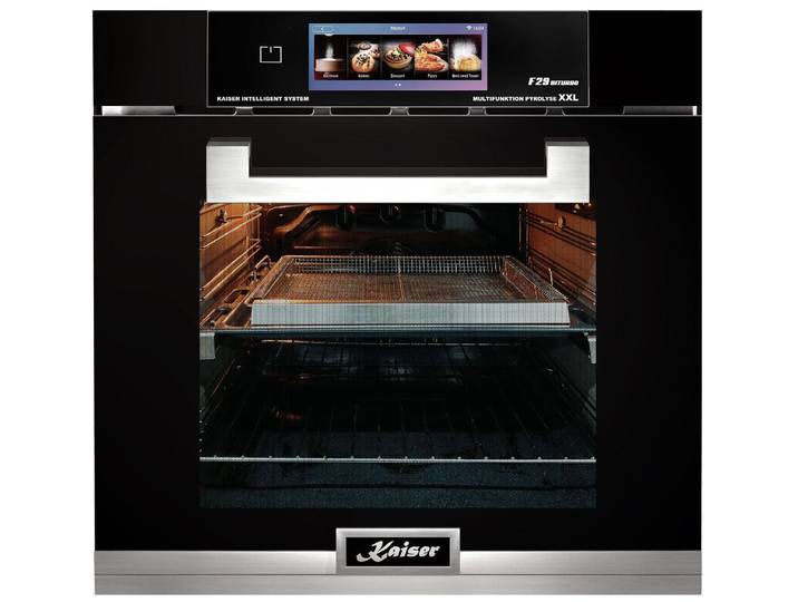 Kaiser Küchengeräte Einbaubackofen Multifunktions-Elektro-Backofen mit Pyrolyse und Dampfreinigung, TFT Display, 60cm, 86L,Air Fry EH 6344 N, mit 1-fach-Teleskopauszug, Pyrolytische Selbstreinigung, Dampfreinigung