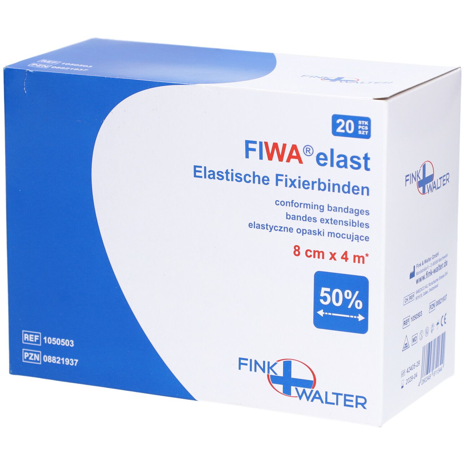 Fixierbinde elastisch 8 cmx4 m lose 1x20 St Binden