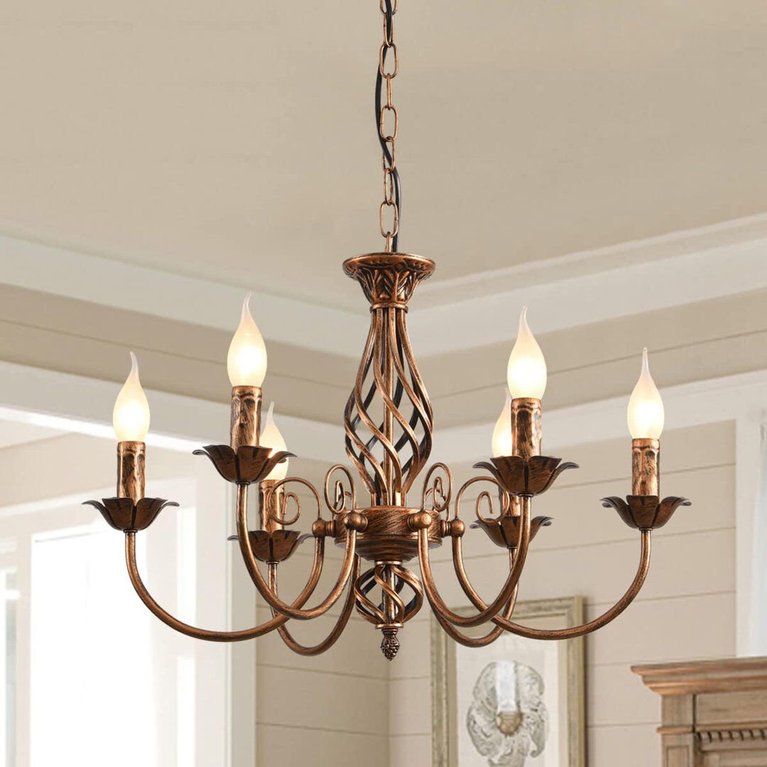Canora Grey Pelchat 6 - Light Candle Style Chandelier Bronze 36cm H X 58cm W X 58cm D