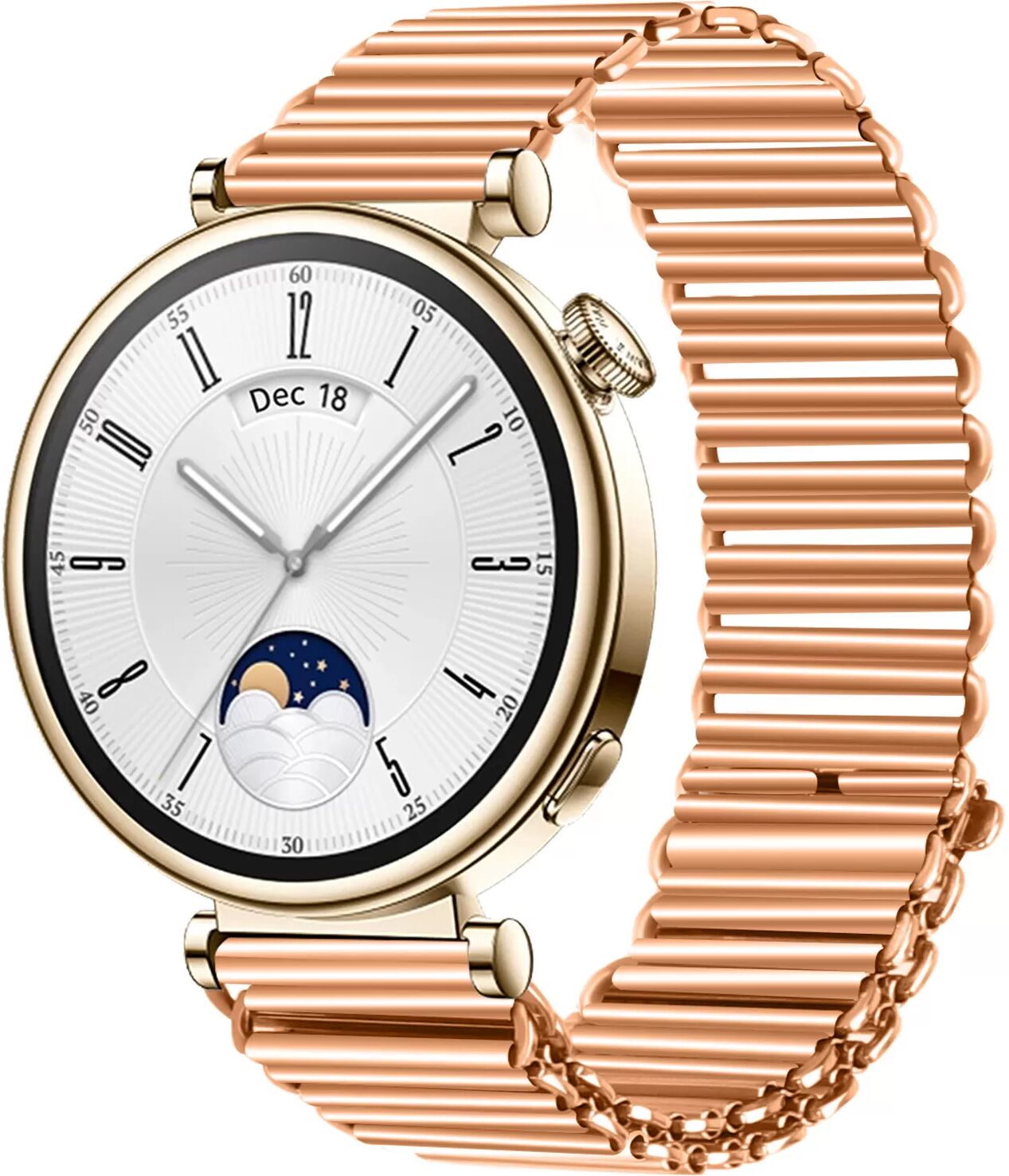 INF 18MM Edelstahl Uhrenarmband für Huawei GT5 Serie Roségold