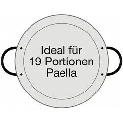 All'Grill Paella-Pfanne Stahl poliert Ø 60 cm, Pfanne + Kochtopf, Silber