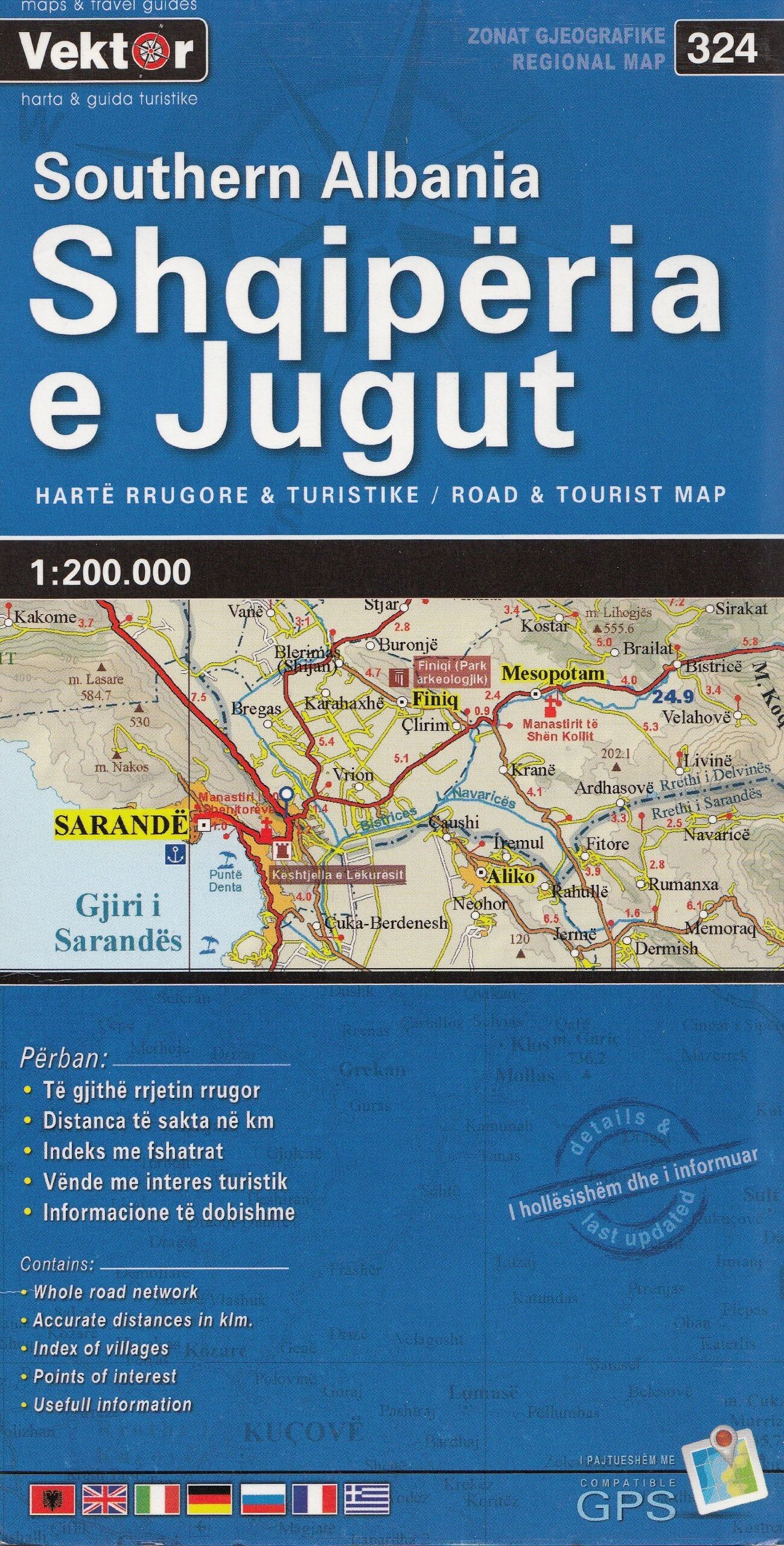 Carte routière - Albanie Sud, n° 324   Vektor