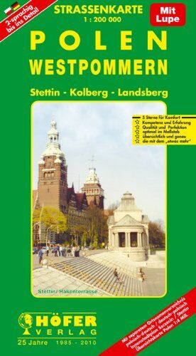 Klaus Höfer - Höfer Straßenkarten, Polen, Westpommern: Stettin, Kolberg, Landsberg. Mit separatem Ortsnamenverzeichnis und Innenstadtplan von Stettin - Preis vom 14.10.2026 23:07:16 h