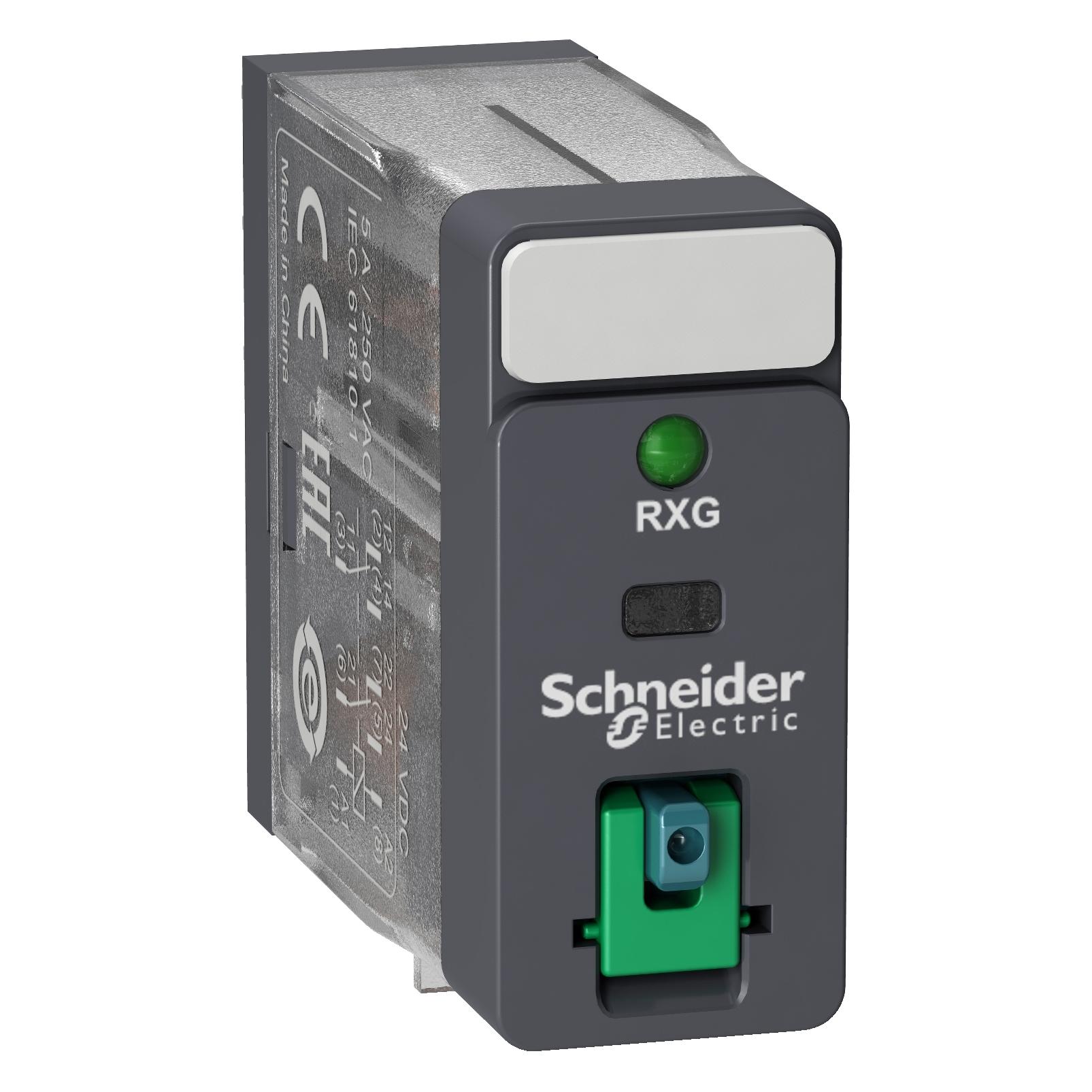 Schneider Electric Relay 2CO 10A 24VDC w Test Button & LED (RXG22BD)