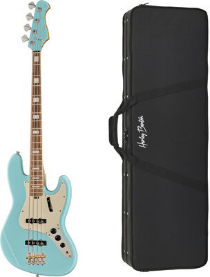 Harley Benton MV-4JB Daphne Blue w/Case Daphne Blue