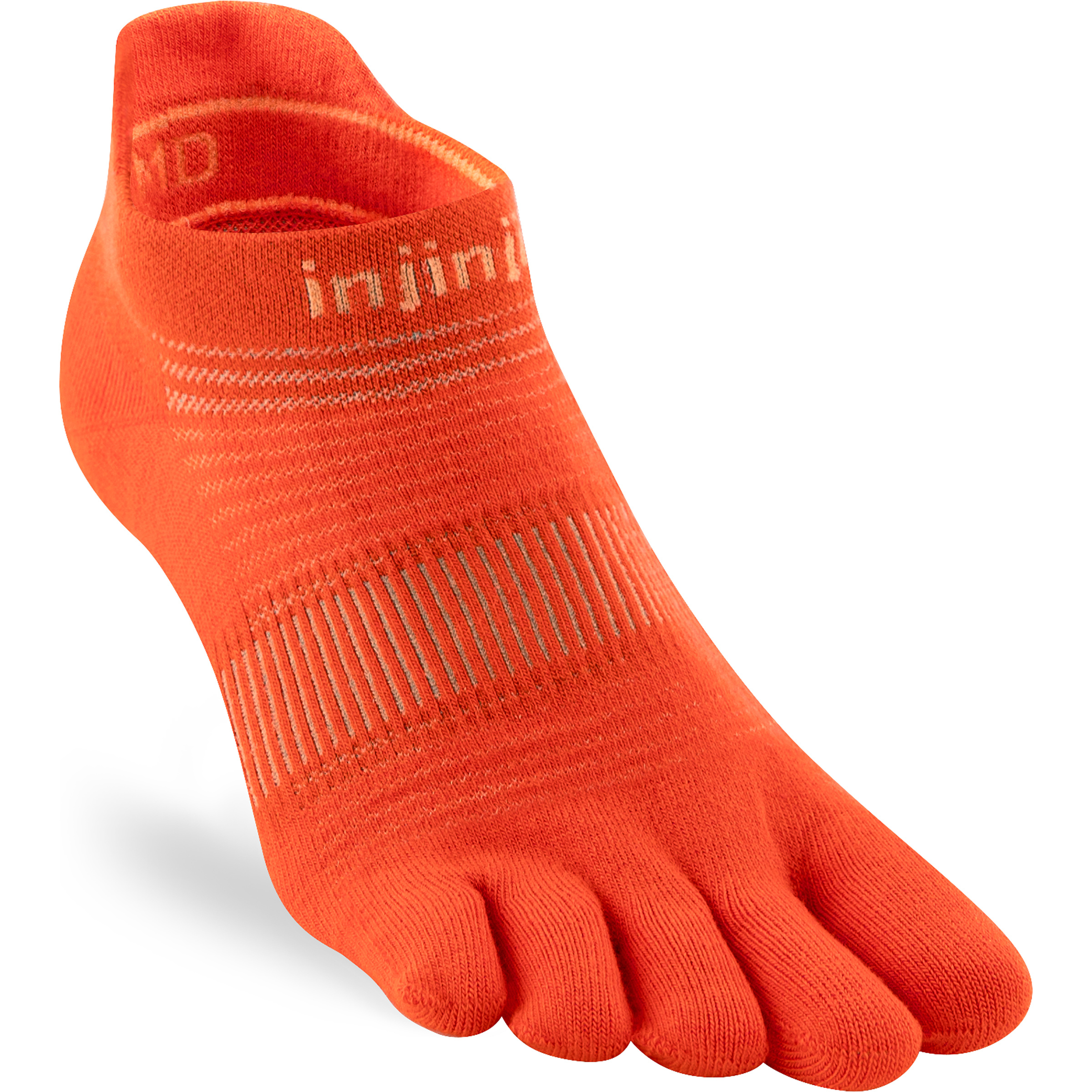 Injinji Run Lightweight No-Show Laufsocken orange Größe 37 Laufen | Trailrunning Elastisch