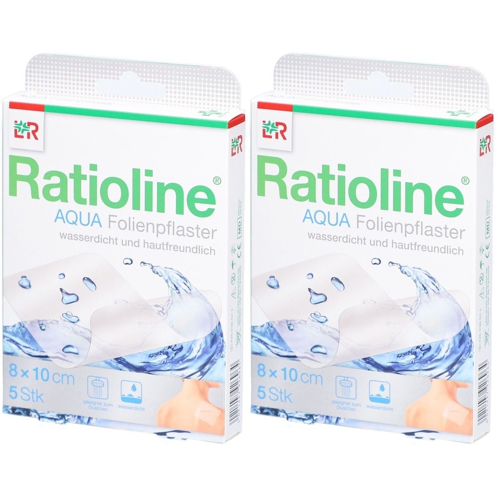 Ratioline aqua Duschpflaster 8x10 cm 2x 2x5 St Pflaster