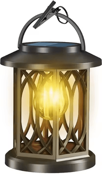 Uplift Curations Dancing Flame Solar Lantern Outdoor Solar Flame Lamp Clip Lantern Landscape Pendant Lamp High Power Street Lamp tungsten Lamp