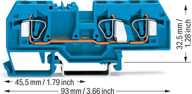 WAGO Bornier de passage 282-684 bleu 0,2-6 mm² (282-684)