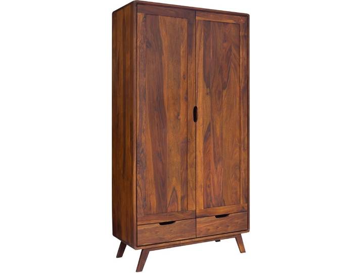 MASSIVMOEBEL24 Armoire 90x45 Palissandre laqué Noisette MALMÖ 2 #100