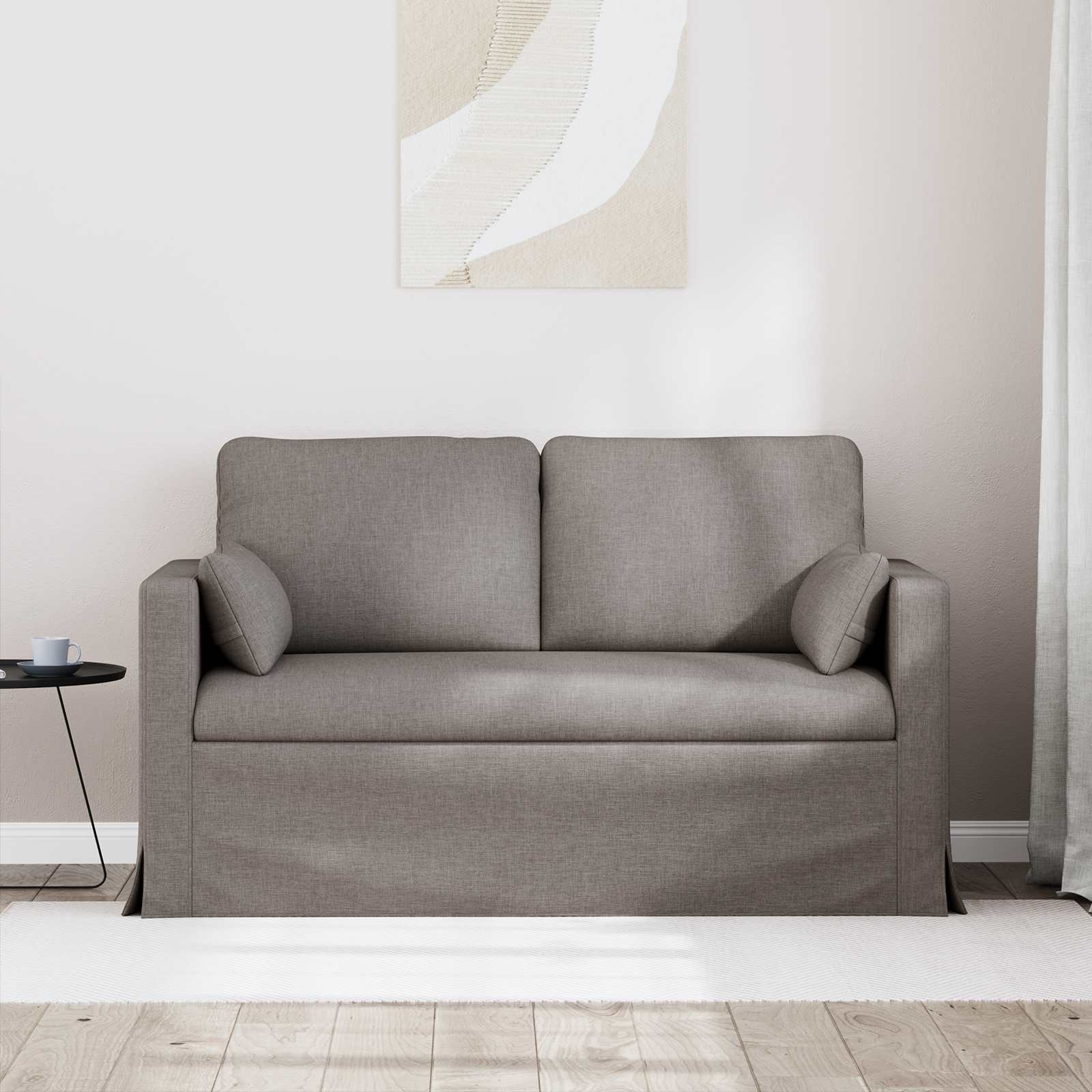 vidaXL Canapé Taupe 139 x 78 x 80 cm tissu