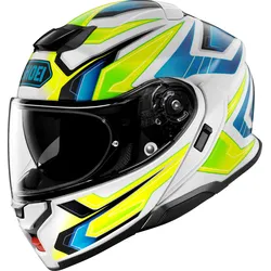 Shoei Neotec 3 Anthem, Klapphelm - Weiß/Blau/Neon-Gelb/Neon-Grün - XS