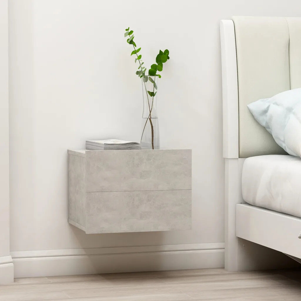 Zipcode Design Aumiller 40 cm W Bedside Table Concrete Grey 30cm H X 40cm W X 30cm D