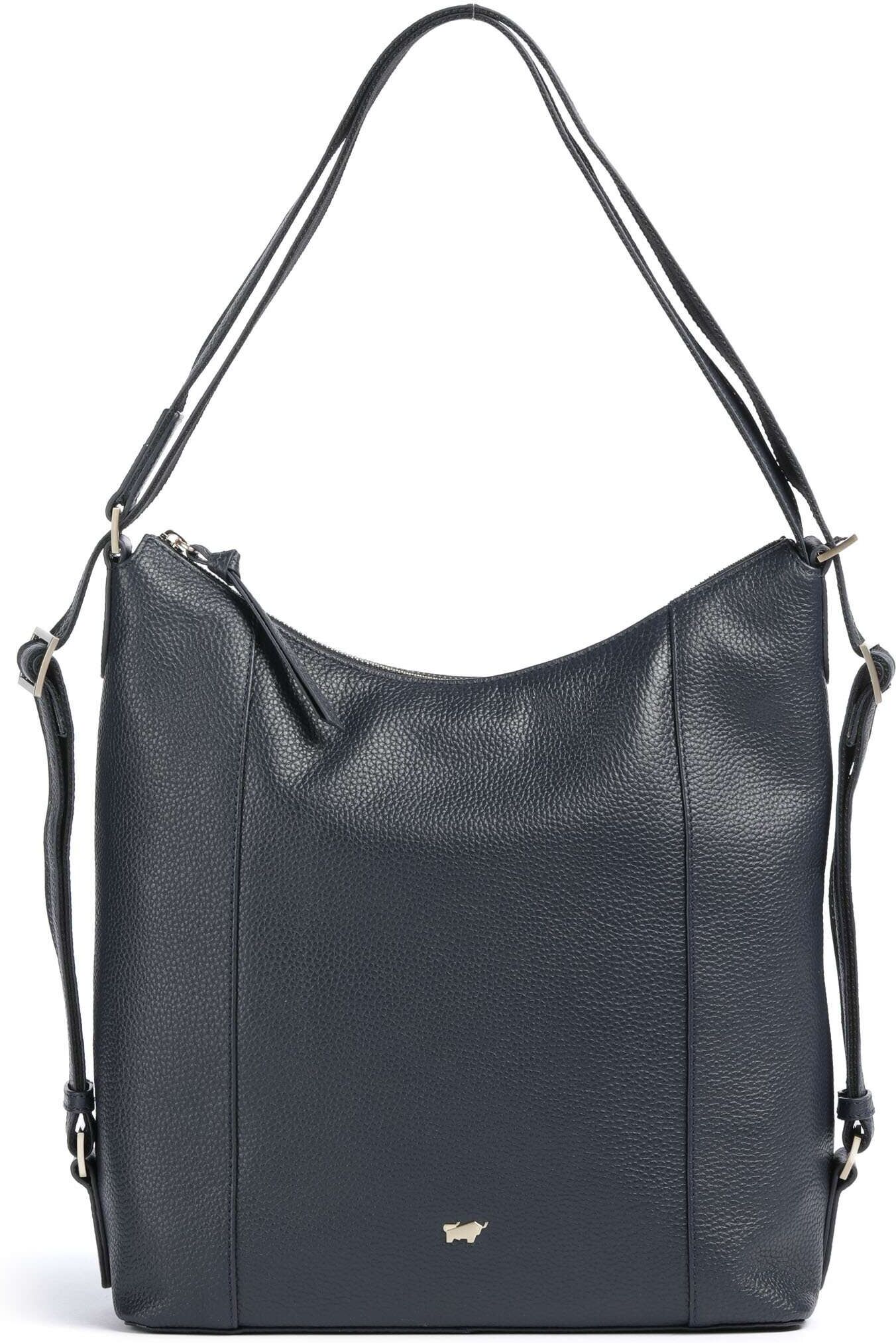 Braun Büffel Hanna Rucksack-Tasche aus Leder, blau