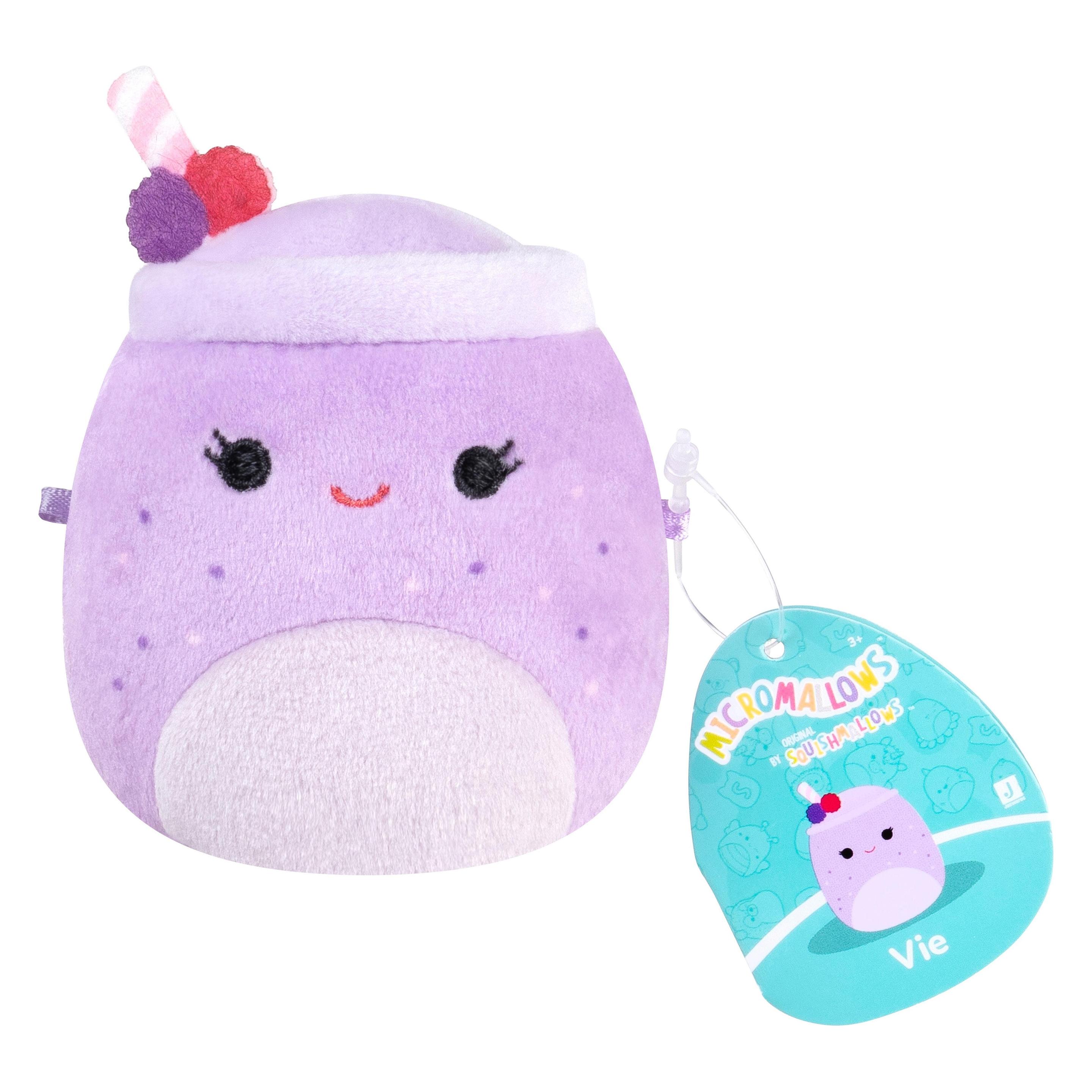 Squishmallows Micromallows Plüsch 6,5 Cm 5 Packung Silvy, Rozen, Aarin, Roxy, Gerald (5 cm) (SQMM0254)