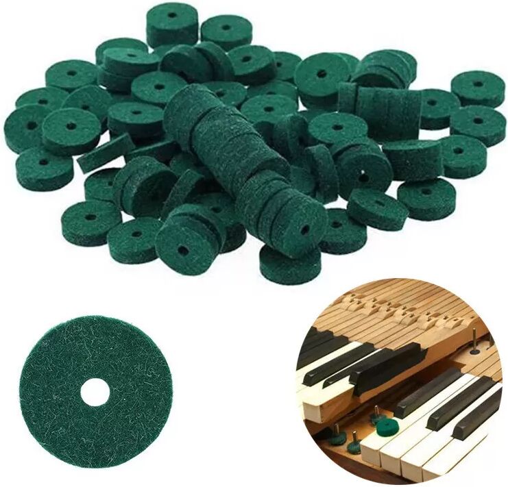 INF Set mit 90 grünen Klavierfilzpads