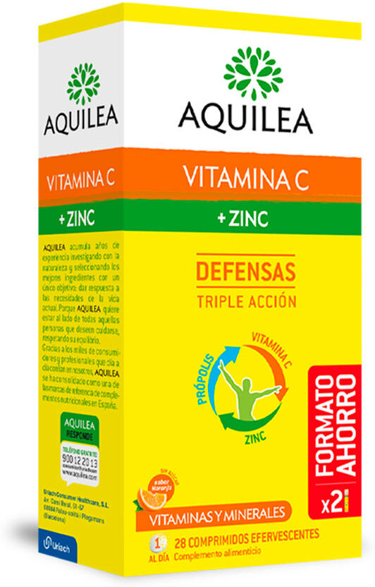 Aquilea Pack Economie Vitamine C + Zinc 28 Comprimés