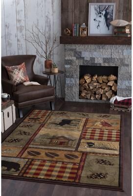 Alise Rugs Area Rug & Runner - Lodge Cabin Farmhouse Rugs for Living Room Bedroom Dining Room Kitchen 2x3 / 3x8 / 5x7 / 8x10 / 9x12 / Round