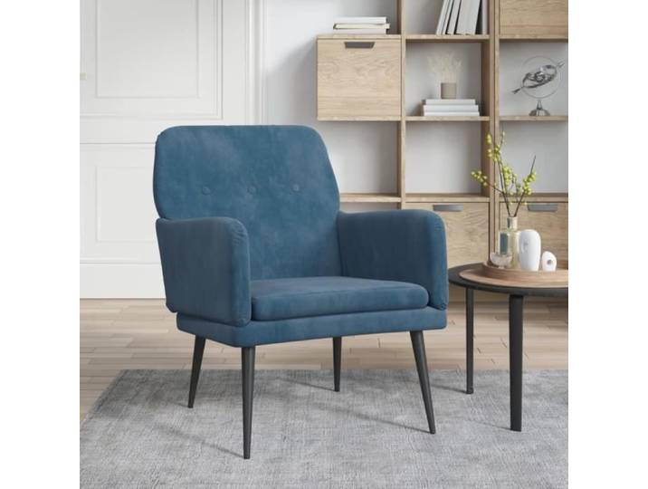 Fauteuil Salon MVS - Fauteuil Bleu 62x79x79 cm Velours 8 8 Kg