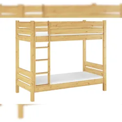 Erst-Holz Etagenbett für Erwachsene 90x200 Nische 100 teilbar Rollrost Matratzen 60.16-09T100M