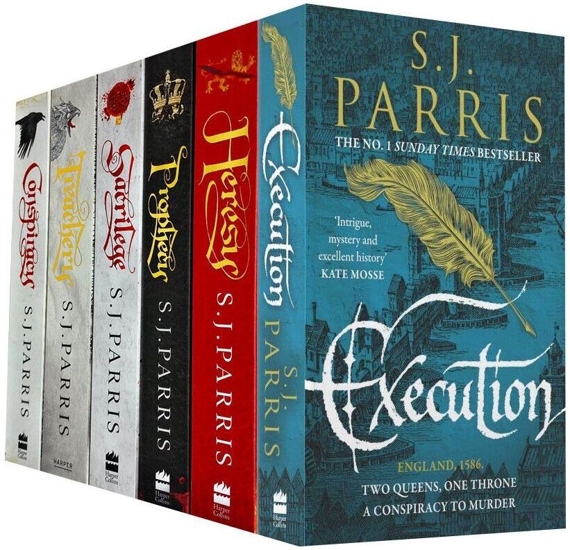 HARPERCOLLINS S J Parris Giordano Bruno Series 6 Books Collection Set Pack - Heresy Treachery Prophecy Sacrilege, Execution