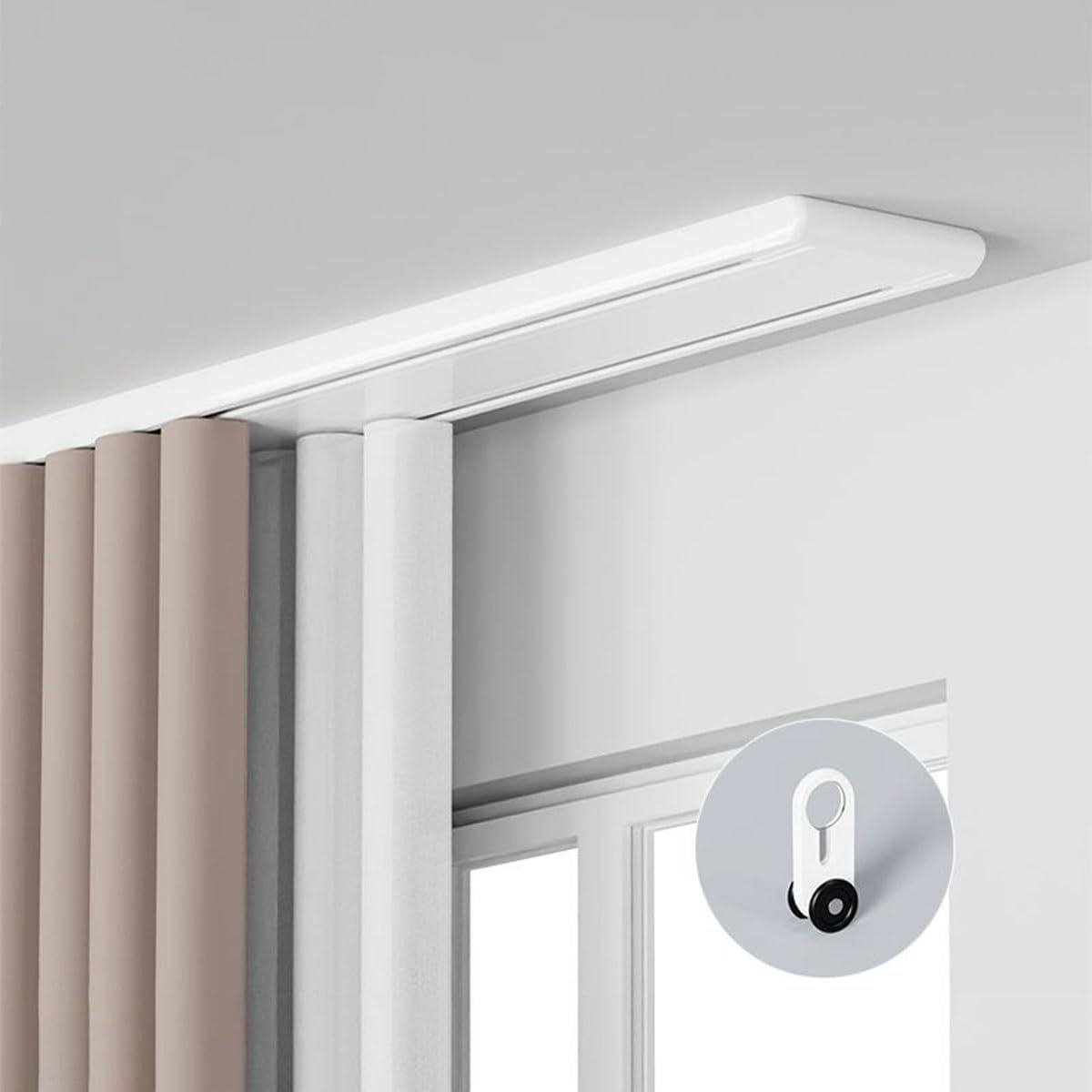 Dubbele Gordijnrail Set Wit - 260 cm - Geluiddicht Ontwerp