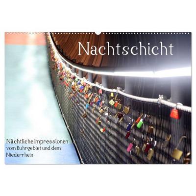 Nachtschicht - Nächtliche Impressionen vom Ruhrgebiet und dem Niederrhein (Wandkalender 2026 DIN A2 quer), CALVENDO Monatskalender
