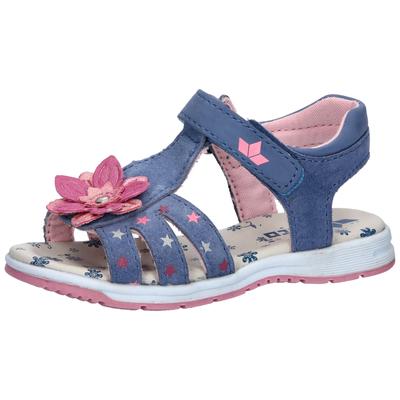 Sandale LICO "Sandale Manja V", Mädchen, Gr. 32, blau, Leder, Schuhe Sandale