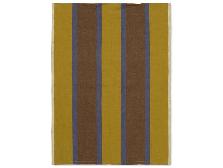 Ferm Living Serviette de cuisine Hale 50x70 cm Lime-bright blue-chocolate