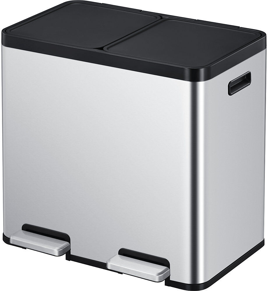 Treteimer Recycler, Stahl, 44 l, 2-fach-Sammler, Edelstahl EKO