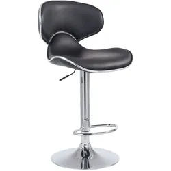 CLP Barhocker Las Vegas V2 chrom - Farbe: schwarz, Gestellfarbe: chrom