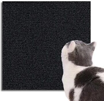 Inspired Living Self Adhesive Cat Scratching Mat Sofa Protector black 30x30cm