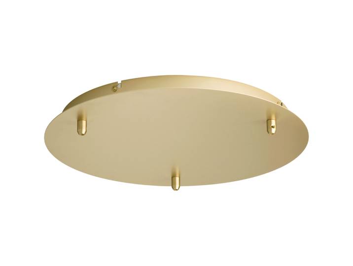 Desinger-Baldachin Giberti Luce Rosone Metall Gold B: 40 cm, 3-flammig - Baldachin