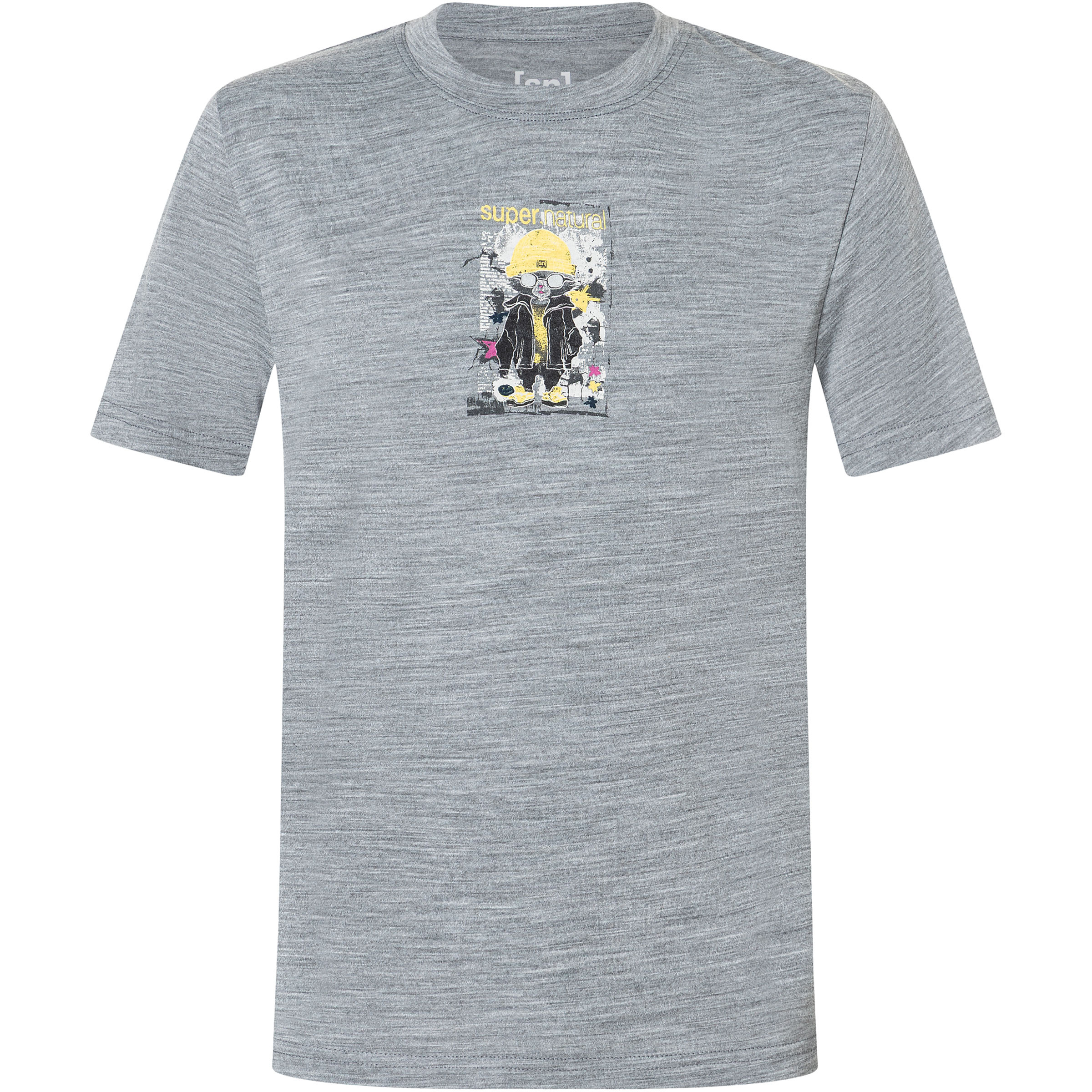 Super.Natural Crazy Mouse Kinder T-Shirts grau Größe 116 Lifestyle Hautfreundlich Merinowolle