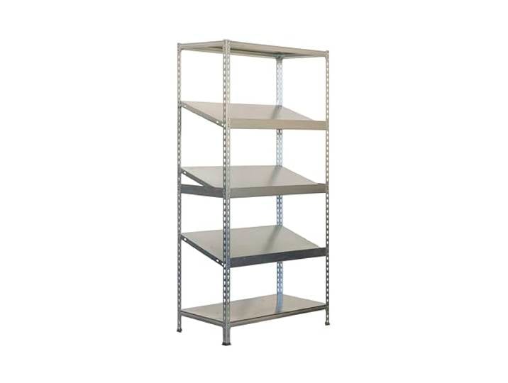 PROREGAL Schrägbodenregal DOWA Stecksystem HxBxT 200x100x50cm Fachlast 200kg Verzinkt Fachbodenregal Lagerregal Boxregal