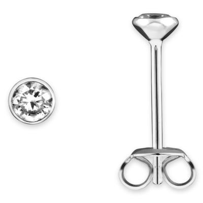 Paar Ohrstecker ONE ELEMENT "Zirkonia Zarge Ohrringe Ohrstecker aus 925 Silber", silber, Ohrringe, Damen, Damen, Silber 925 (Sterlingsilber), Zurückhaltend & edel – passt zu eleganten wie lässigen Looks